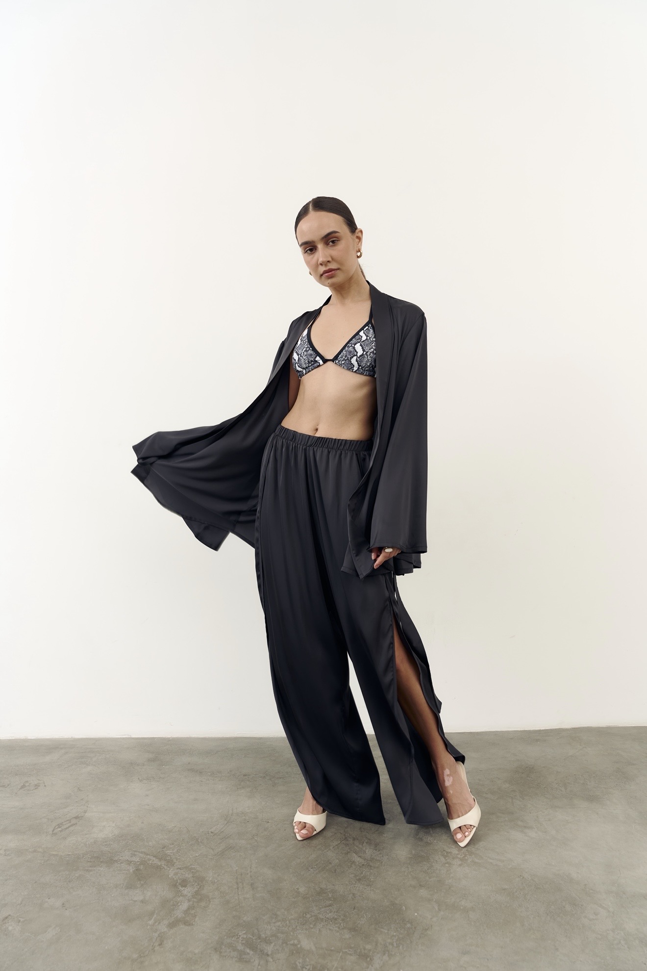 SATIN THREE-PIECE SET